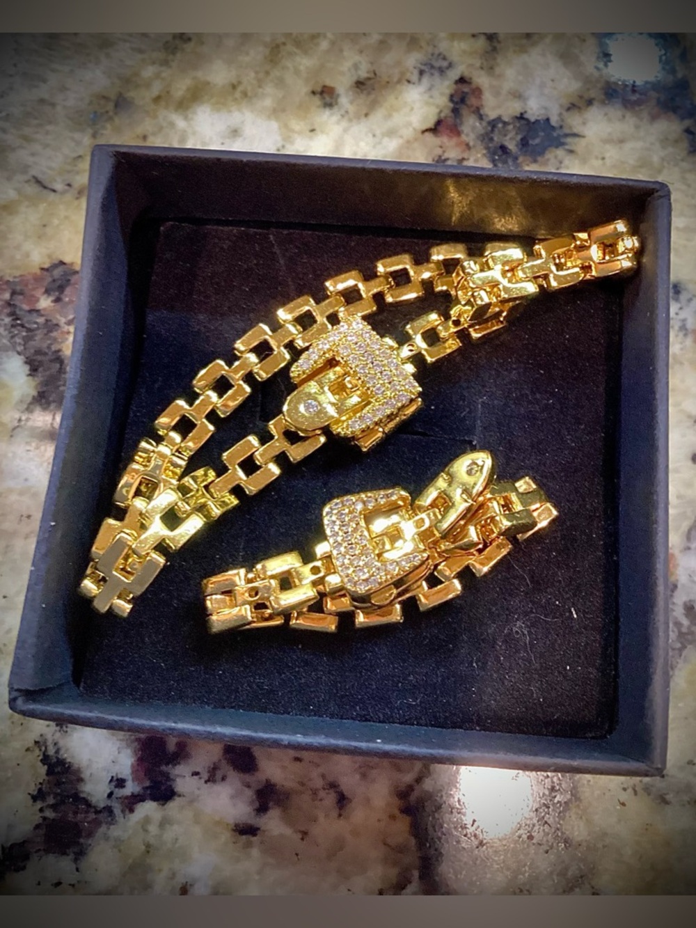 NWT 14KGF Bracelet +Ring Set
